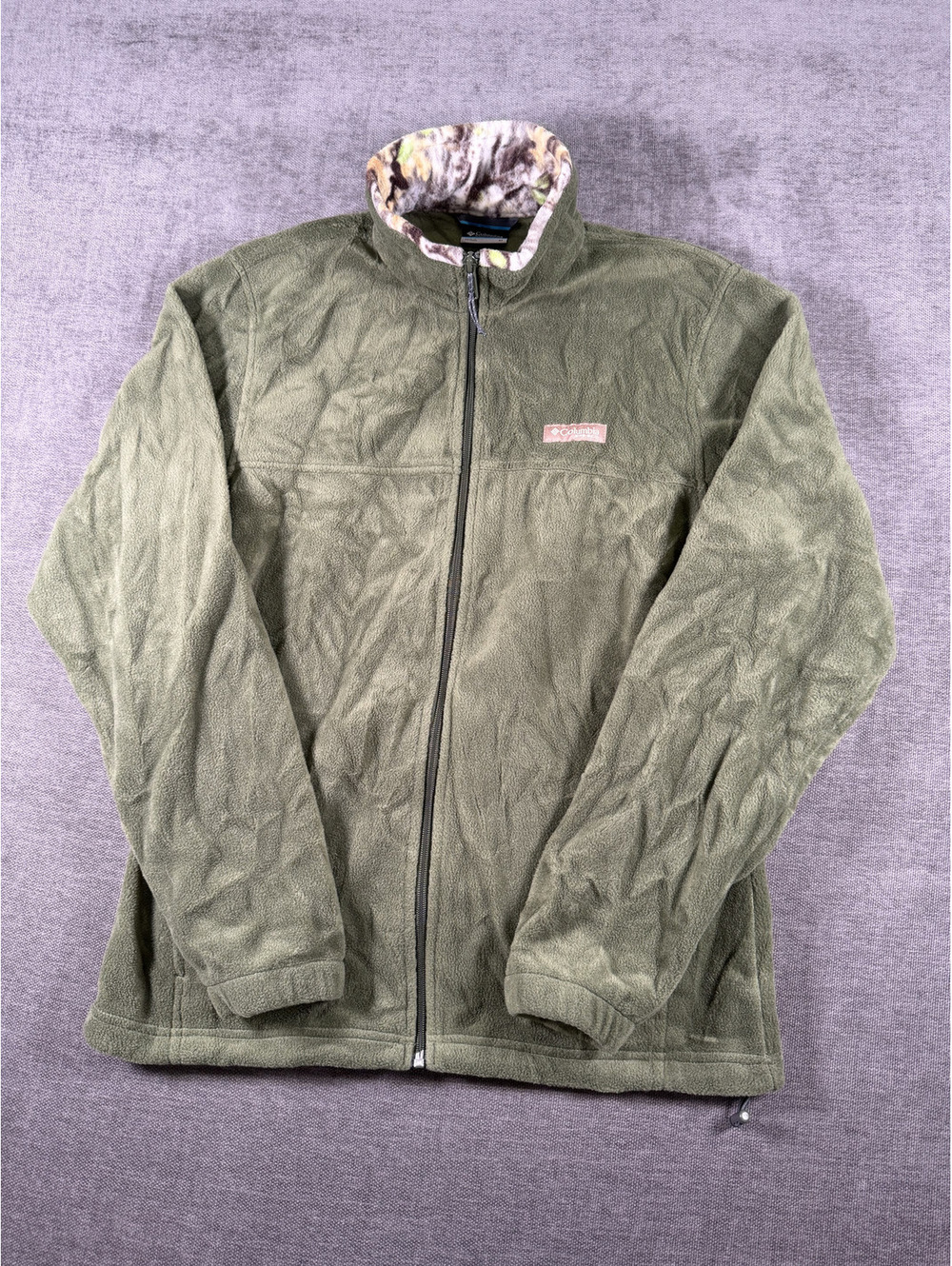 Columbia PHG Performance Hunting Gear Olive Green Fleece Jacket Medium